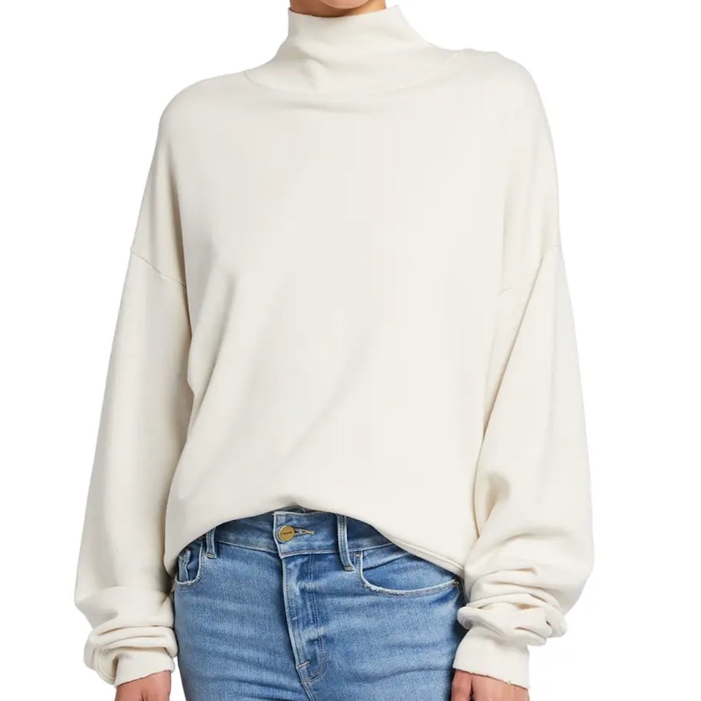 FRAME Funnel-Neck Organic Cotton Sweatshirt